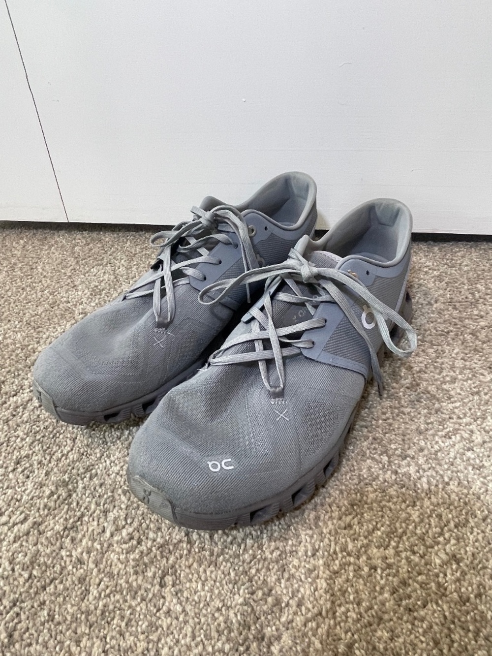 On Running Men's Cloud X3 Sneakers Mist/Rock, Gray, Size 12